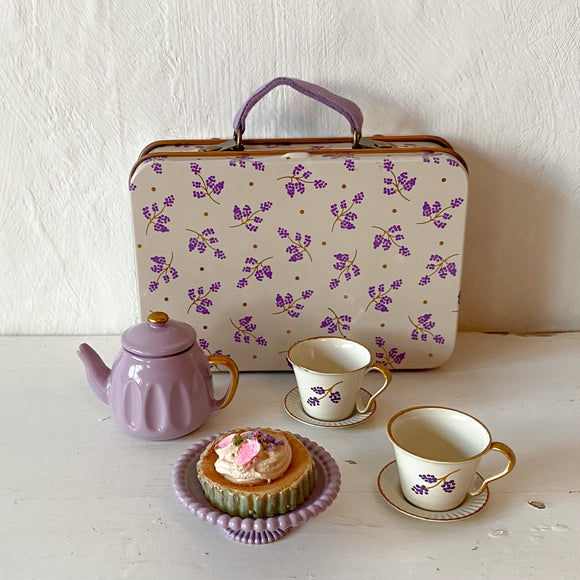 Maileg - Afternoon treat, Tea set. Purple Madelaine