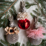 Rabbit Christmas ornament - Pink tulle