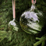 Christmas glass bauble - light green