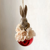 Bunny christmas ornament - Red