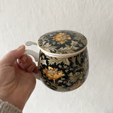 Tea mug with strainer, William Morris - "Chrysanthemum"