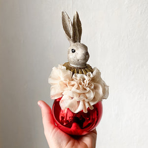 Bunny christmas ornament - Red