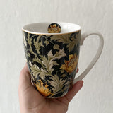 William Morris - Box with 4 cups. Chrysanthemum