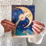 Birthday card with glitter - Moon