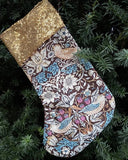 Julstrumpa - Strawberry Thief, brun DessinDesign