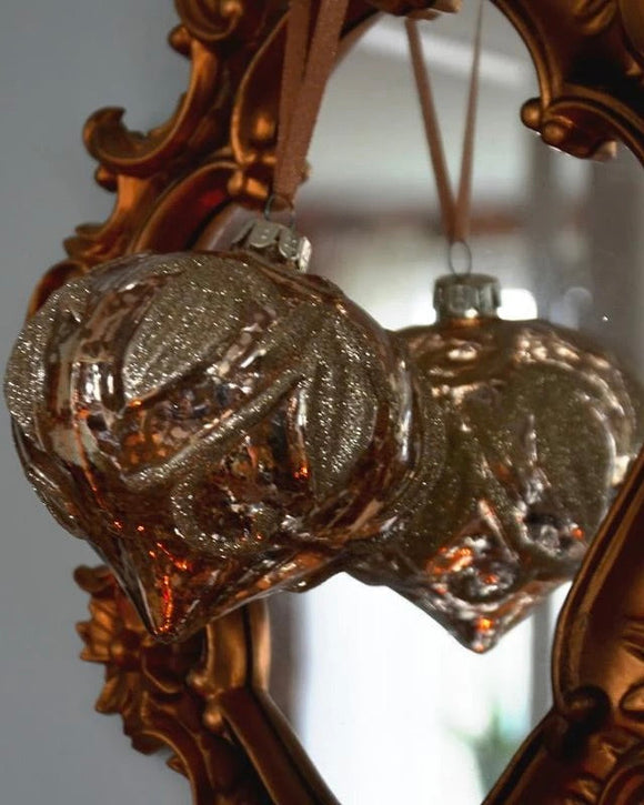 Guldglittrande julkula DessinDesign