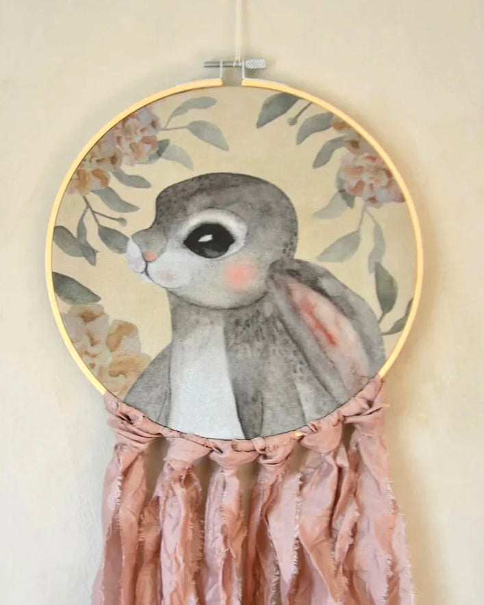 Kaninporträtt - Rosa - DessinDesign