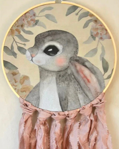 Kaninporträtt - Rosa - DessinDesign