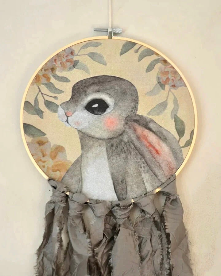 Kaninporträtt - Grå - DessinDesign