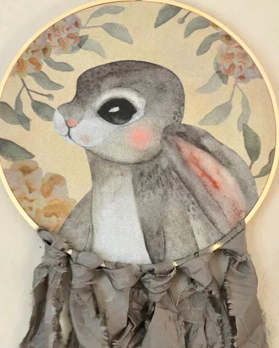 Kaninporträtt - Grå - DessinDesign
