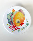 Rund retro burk - Kyckling DessinDesign