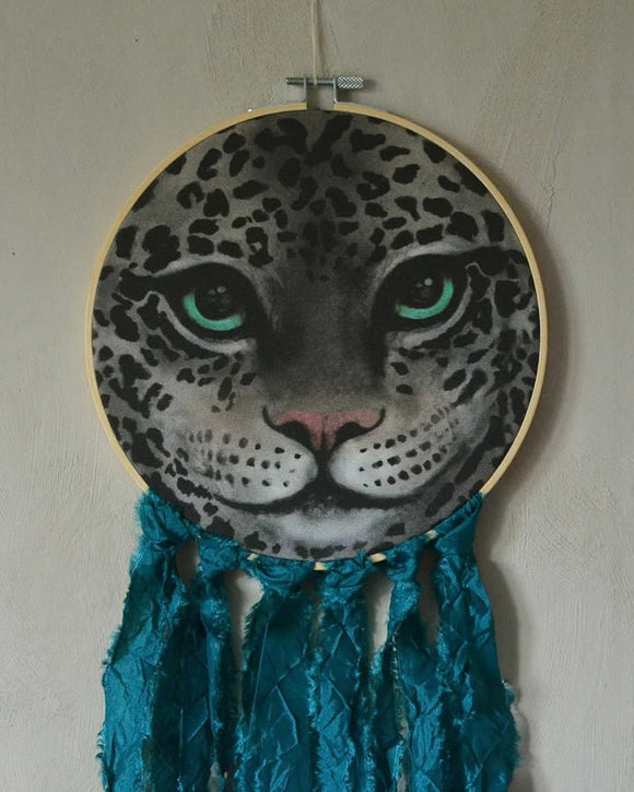 Tygtavla - Snöleopardansikte DessinDesign