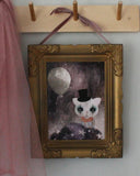 Miniposter - Clownkatt, grå DessinDesign