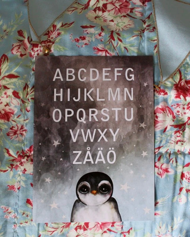 ABC - Pingvin, A3 DessinDesign