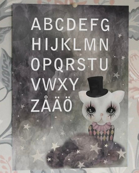 ABC - Clown-katt, A4 - DessinDesign
