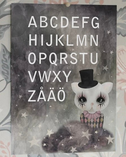 ABC - Clown-katt, A4 - DessinDesign