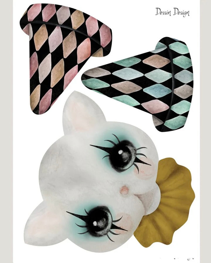 Sprattelgubbe, "Jumping Jack" - Clownkatt DessinDesign
