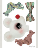 Sprattelgubbe, "Jumping Jack" - Clownmus DessinDesign