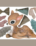 Sprattelgubbe, "Jumping Jack" - Liggande Bambi DessinDesign