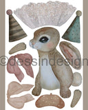 Sprattelgubbe, "Jumping Jack" - Brun kanin DessinDesign