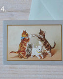 Litet kort med kuvert - Retrokatter DessinDesign