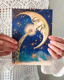 Födelsedagskort med glitter - Måne DessinDesign