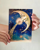 Födelsedagskort med glitter - Måne DessinDesign