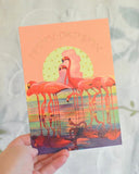 Födelsedagskort med glitter - Flamingos DessinDesign