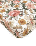 Dra på-lakan till spjälsäng, "garden floral" DessinDesign