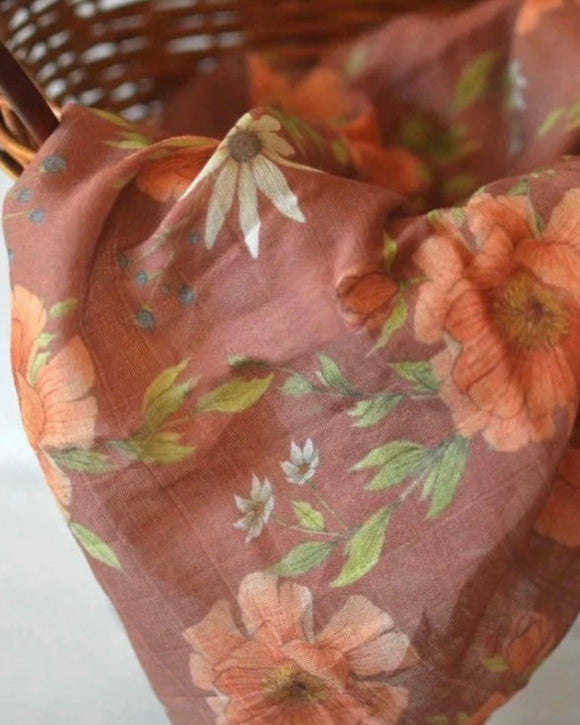 Babyfilt av muslin - Peony blooms DessinDesign