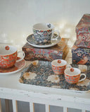 Tekopp, William Morris - "Strawberry Thief" röd DessinDesign