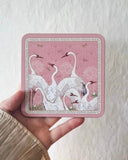 Glasunderlägg - Dansande tranor DessinDesign