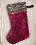 Julstrumpa - Glitter, fushia DessinDesign