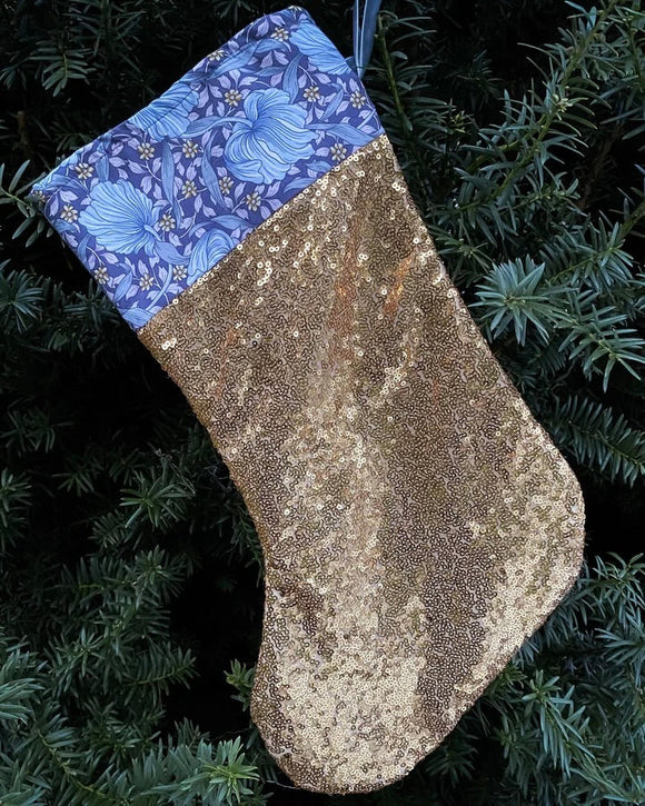 Julstrumpa - Guldglitter DessinDesign