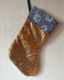 Julstrumpa - Guldglitter DessinDesign