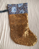Julstrumpa - Guldglitter DessinDesign