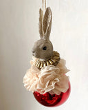 Kanin julprydnad - Röd DessinDesign