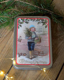 Plåtask med 20 julkort DessinDesign