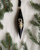 Vintage julgranskula - Svart droppe DessinDesign