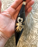 Vintage julgranskula - Svart droppe DessinDesign