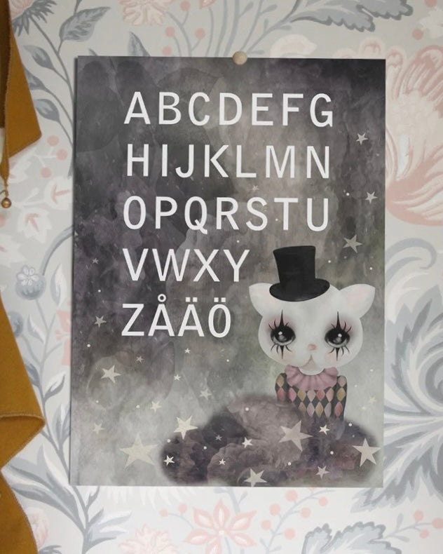 ABC - Clown-katt, A4 DessinDesign
