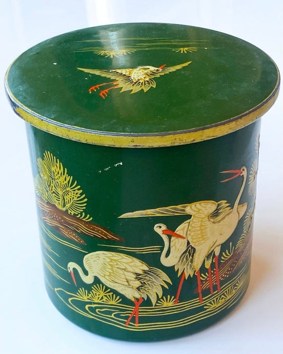 Antik plåtburk - Tranor DessinDesign