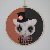 Cat, pink - Big, wall hoop - Dessin Design