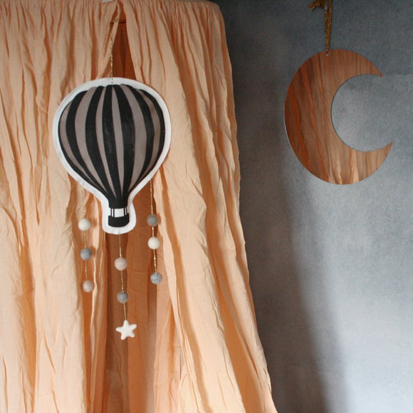 Hot air balloon, taupe, mobile - Dessin Design