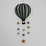 Hot air balloon, dim green, mobile - Dessin Design