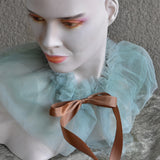 Lace ruffle collar - dusty mint, Dessin Design