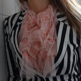 Lace ruffle collar - rose, Dessin Design