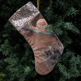 Christmas stocking - velvet and sequin