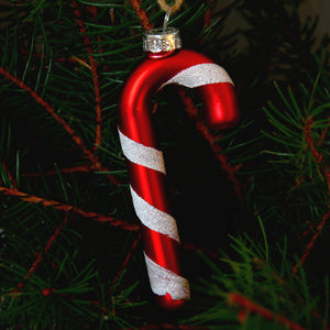 Christmas bauble - candy cane, red - Dessin Design