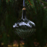 Christmas glass bauble - green